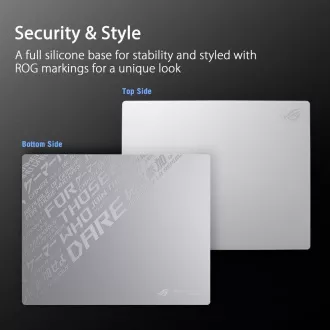 Mouse pad ASUS ROG Moonstone ACE (mărime L / Alb), sticlă