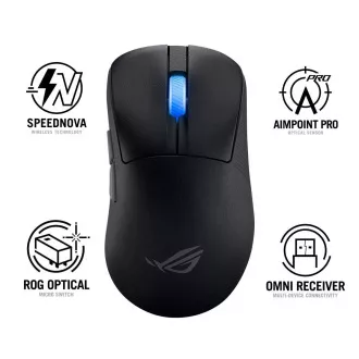 Mouse ASUS ROG Keris II Ace, mouse pentru gaming wireless, negru