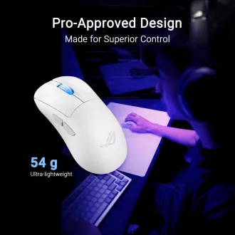 Mouse ASUS ROG Keris II Ace, mouse de gaming wireless, alb