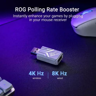 Mouse ASUS ROG Keris II Ace, mouse de gaming wireless, alb