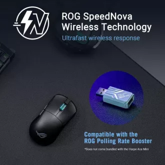 Mouse pentru gaming ASUS ROG Harpe Ace Mini, Wireless BT, RF 2.4GHz, negru
