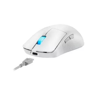 Mouse pentru gaming ASUS ROG Harpe Ace Mini, Wireless BT, RF 2.4GHz, alb