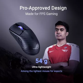 Mouse de gaming ASUS ROG Harpe Ace Extreme, Bluetooth fără fir, RF 2.4GHz, negru