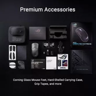 Mouse de gaming ASUS ROG Harpe Ace Extreme, Bluetooth fără fir, RF 2.4GHz, negru