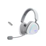 Căști ASUS ROG DELTA II, Wireless 2.4GHz, ARGB, alb
