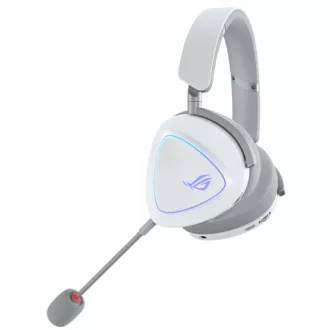 Căști ASUS ROG DELTA II, Wireless 2.4GHz, ARGB, alb