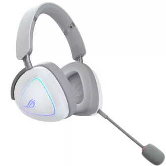 Căști ASUS ROG DELTA II, Wireless 2.4GHz, ARGB, alb
