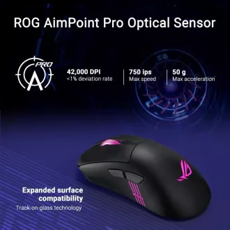 Mouse ASUS ROG Keris II Origin, mouse wireless pentru gaming, negru