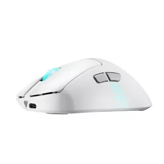 Mouse ASUS ROG Keris II Origin, mouse wireless pentru gaming, alb