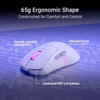Mouse ASUS ROG Keris II Origin, mouse wireless pentru gaming, alb