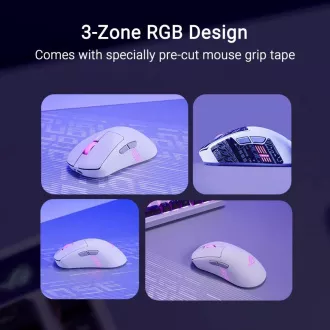 Mouse ASUS ROG Keris II Origin, mouse wireless pentru gaming, alb