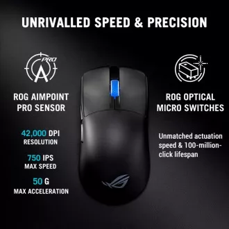 Mouse de gaming ASUS ROG Harpe II Ace, wireless, negru