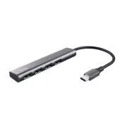 TRUST Halyx Aluminium USB-C la 4 porturi USB-A 3.2 Gen1 Hub