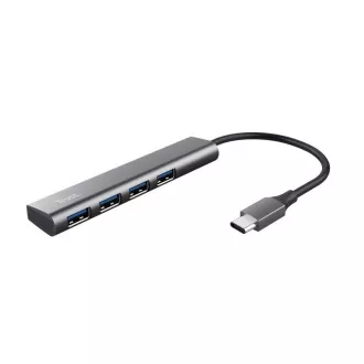 TRUST Halyx Aluminium USB-C la 4 porturi USB-A 3.2 Gen1 Hub