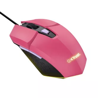 Mouse TRUST GXT 109P FELOX Gaming Mouse, optic, USB, roz