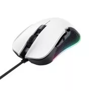 Mouse pentru jocuri TRUST GXT 922W YBAR Eco Gaming Mouse, optic, USB, alb