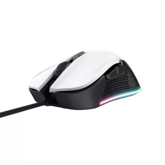 Mouse pentru jocuri TRUST GXT 922W YBAR Eco Gaming Mouse, optic, USB, alb