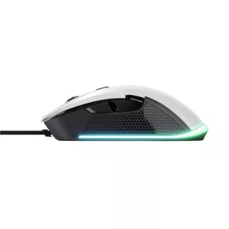 Mouse pentru jocuri TRUST GXT 922W YBAR Eco Gaming Mouse, optic, USB, alb