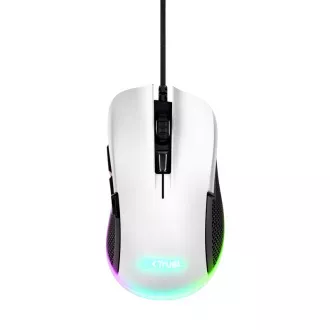 Mouse pentru jocuri TRUST GXT 922W YBAR Eco Gaming Mouse, optic, USB, alb