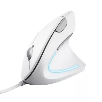 TRUST Verto Vertical Mouse mouse mouse ergonomic, USB, alb