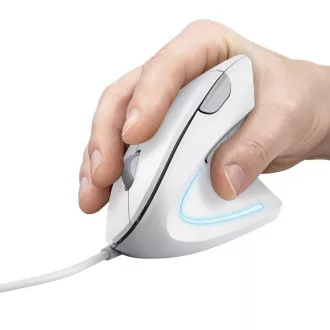 TRUST Verto Vertical Mouse mouse mouse ergonomic, USB, alb