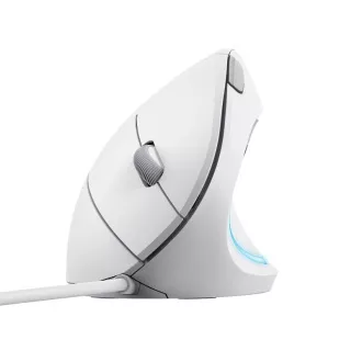 TRUST Verto Vertical Mouse mouse mouse ergonomic, USB, alb