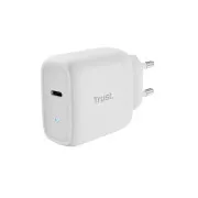 Incarcator TRUST 45W Maxo, USB-C, Incarcator de perete, cablu USB-C 2m, alb