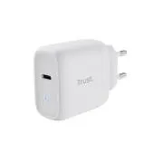 Incarcator TRUST 45W Maxo, USB-C, Incarcator de perete, cablu USB-C 2m, alb