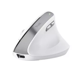 Mouse TRUST Bayo II Mouse vertical ergonomic, Wireless, alb