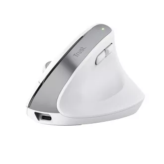 Mouse TRUST Bayo+ Mouse vertical ergonomic, Wireless, alb