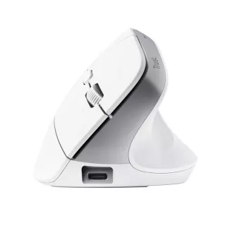 Mouse TRUST Bayo+ Mouse vertical ergonomic, Wireless, alb