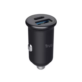 Încărcător auto TRUST MAXO 38W, 1x USB-C, 1x USB