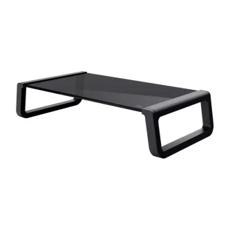 Piedestal TRUST pentru monitor Monta, piedestal din sticla, negru