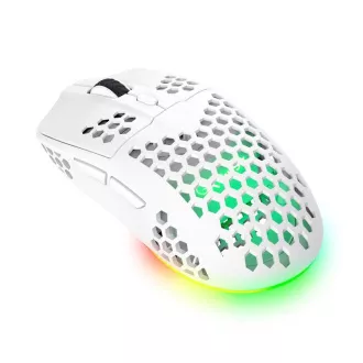 Mouse fără fir TRUST GXT 929W Helox Ușor, RGB, alb