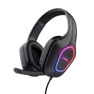Căști de gaming TRUST GXT 416 ZIROX, LED, USB, Jack 3.5mm, negre