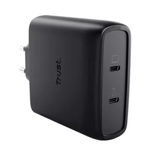 Încărcător TRUST GaN MAXO 100W cu 2 porturi, USB-C, negru