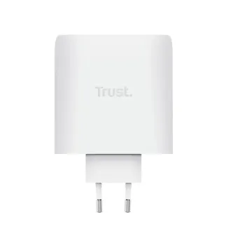 Încărcător TRUST GaN MAXO 100W cu 2 porturi, USB-C, alb