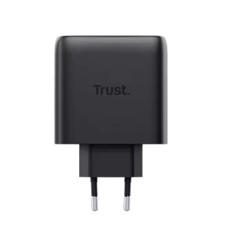Încărcător TRUST GaN MAXO 65W cu 2 porturi, USB-C, negru