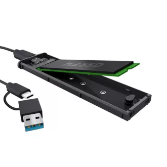 Cutie externă TRUST pentru SSD M.2, USB-C 3.2 Gen2, M.2 2280, neagră