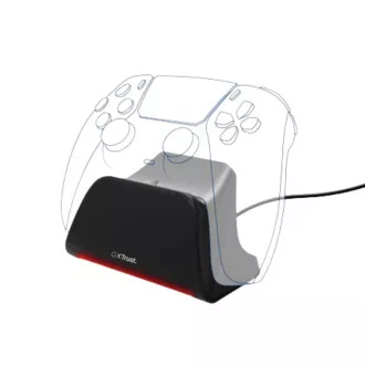 Stație de încărcare TRUST GXT 255, pentru controlere PS5, neagră