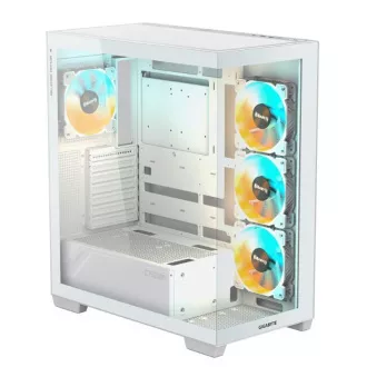 Carcasă GIGABYTE GB-C500PI ST, turn mediu, 1xUSB-C 3.2, 2xUSB 3.0, 4x ventilatoare ARGB de 120 mm, alb