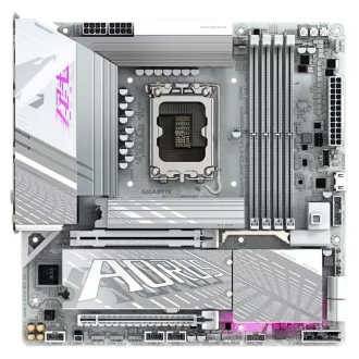 Placă de bază GIGABYTE LGA1851 Z890M și ELITE WF7 ICE, Intel Z890, 4xDDR5, 1xDP, 1xHDMI, 1xUSB4, WiFi, mATX Placă de bază GIGABYTE LGA1851 Z890M și ELITE WF7 ICE, Intel Z890, 4xDDR5, 1xDP, 1xHDMI, 1xUSB4, WiFi, mATX