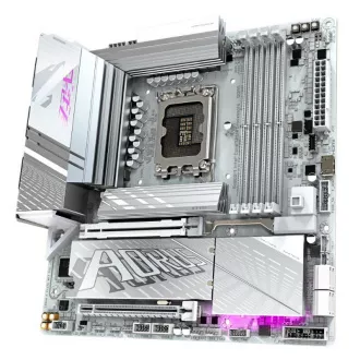 Placă de bază GIGABYTE LGA1851 Z890M și ELITE WF7 ICE, Intel Z890, 4xDDR5, 1xDP, 1xHDMI, 1xUSB4, WiFi, mATX Placă de bază GIGABYTE LGA1851 Z890M și ELITE WF7 ICE, Intel Z890, 4xDDR5, 1xDP, 1xHDMI, 1xUSB4, WiFi, mATX