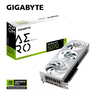 Placă video GIGABYTE VGA NVIDIA GeForce RTX 5070 AERO OC 12G, 12G GDDR7, 3xDP, 1xHDMI