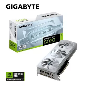 Placă video GIGABYTE VGA NVIDIA GeForce RTX 5070 EAGLE OC ICE 12G, 12G GDDR7, 3xDP, 1xHDMI