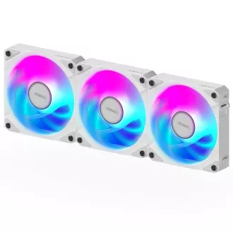 Ventilator GIGABYTE AORUS EZ CHAIN FAN ICE 3-PACK, 3x120mm, alb