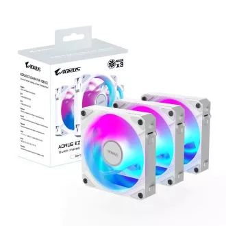 Ventilator GIGABYTE AORUS EZ CHAIN FAN ICE 3-PACK, 3x120mm, alb