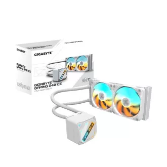 Cooler de apă GIGABYTE GAMING 240 ICE, 2x120mm, ARGB, LGA1851, AM5, alb