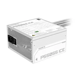Sursă de alimentare GIGABYTE P550SS ICE, 550W, 80+ Argintiu, 120mm, ATX 3.0, alb