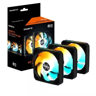 Ventilator GIGABYTE EZ CHAIN FAN 3-PACK, 3x120mm, negru